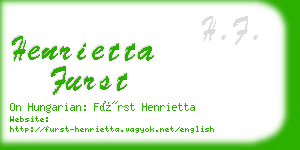 henrietta furst business card